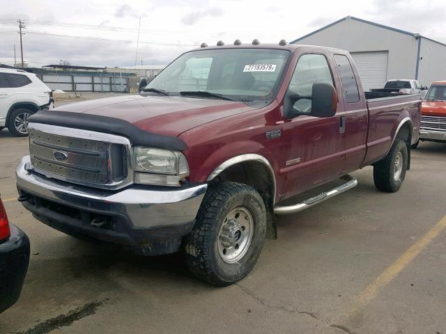 1FTSX31P44ED60723 - 2004 FORD F350 SRW S RED photo 2