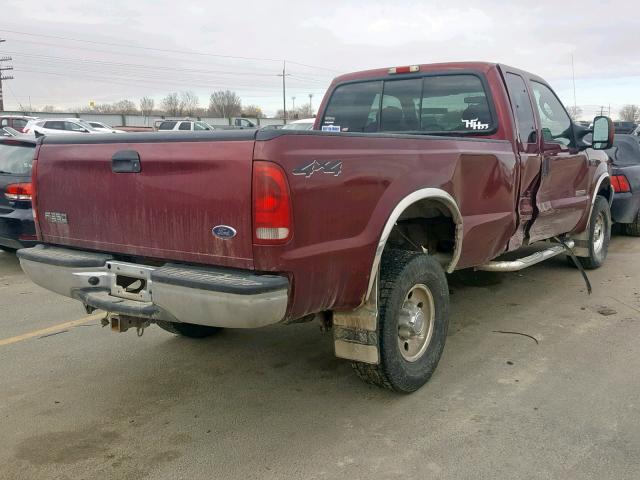 1FTSX31P44ED60723 - 2004 FORD F350 SRW S RED photo 4