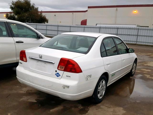 1HGEN26522L000560 - 2002 HONDA CIVIC GX WHITE photo 4