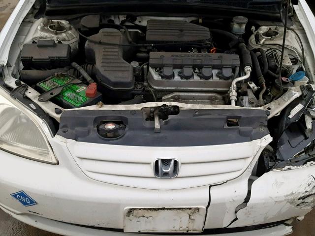 1HGEN26522L000560 - 2002 HONDA CIVIC GX WHITE photo 7