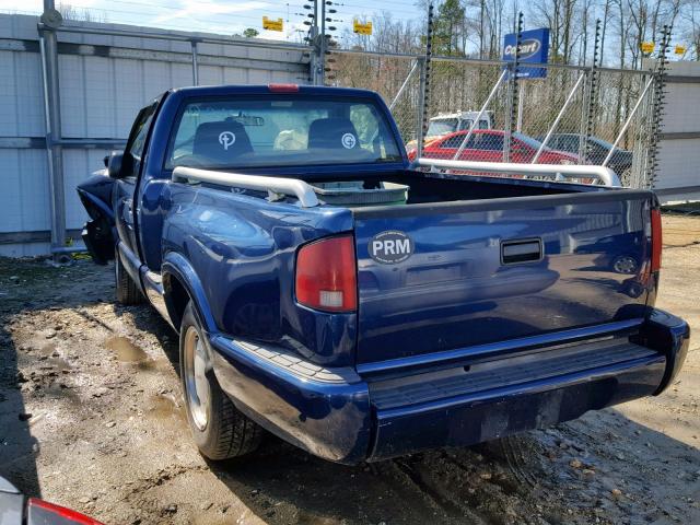 1GTCS145X28109265 - 2002 GMC SONOMA BLUE photo 3