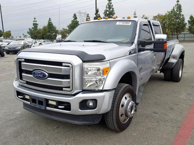 1FT8W4DT3FEB40133 - 2015 FORD F450 SUPER SILVER photo 2