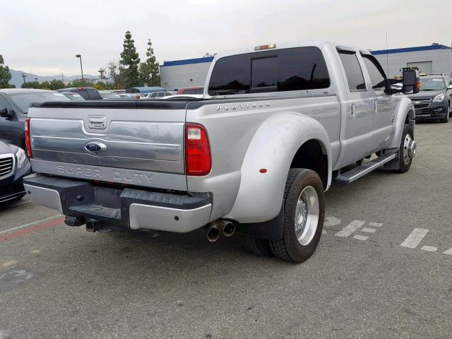 1FT8W4DT3FEB40133 - 2015 FORD F450 SUPER SILVER photo 4