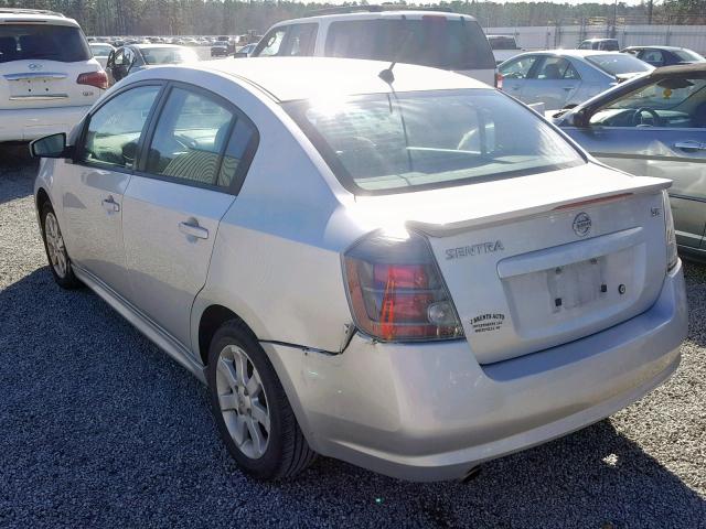 3N1AB6AP5CL618518 - 2012 NISSAN SENTRA 2.0 SILVER photo 3