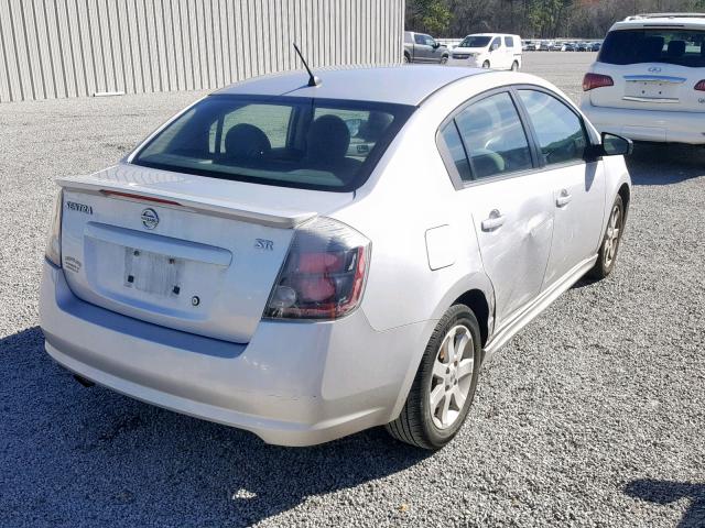 3N1AB6AP5CL618518 - 2012 NISSAN SENTRA 2.0 SILVER photo 4