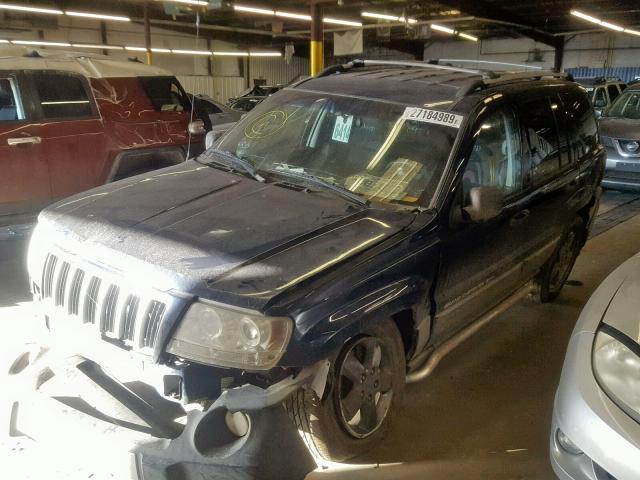 1J4GW48J64C181699 - 2004 JEEP GRAND CHER BLUE photo 2