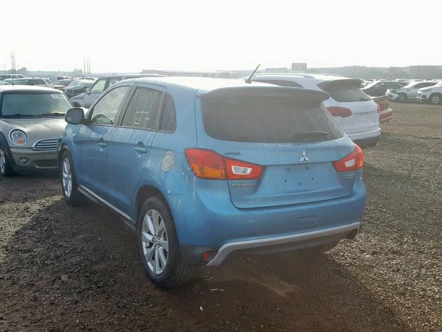 4A4AP3AU2DE014194 - 2013 MITSUBISHI OUTLANDER BLUE photo 3