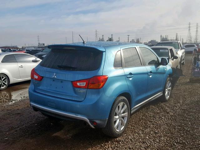 4A4AP3AU2DE014194 - 2013 MITSUBISHI OUTLANDER BLUE photo 4