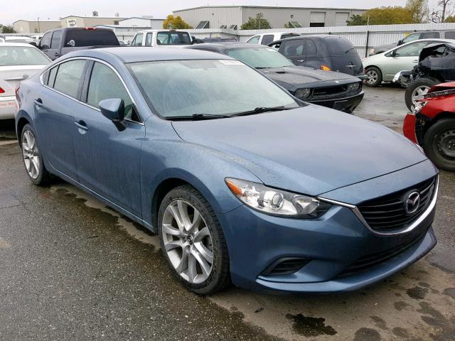 JM1GJ1V64E1155473 - 2014 MAZDA 6 TOURING BLUE photo 1