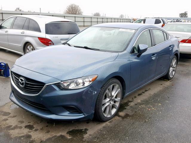 JM1GJ1V64E1155473 - 2014 MAZDA 6 TOURING BLUE photo 2