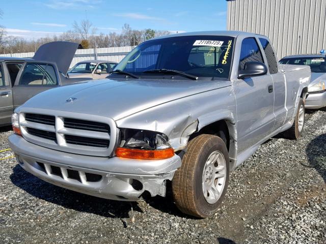 1D7GL32K24S548636 - 2004 DODGE DAKOTA SPO SILVER photo 2