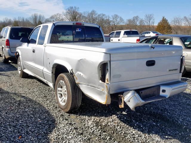 1D7GL32K24S548636 - 2004 DODGE DAKOTA SPO SILVER photo 3