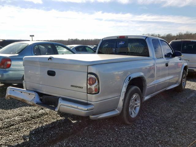 1D7GL32K24S548636 - 2004 DODGE DAKOTA SPO SILVER photo 4