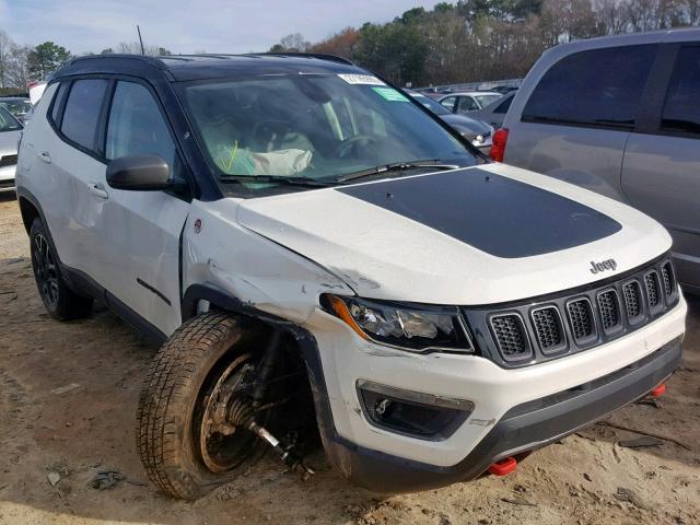 3C4NJDDB5KT619396 - 2019 JEEP COMPASS TR WHITE photo 1