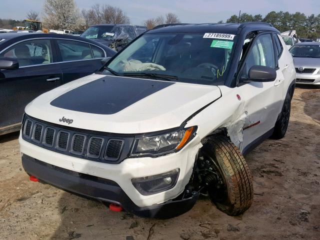 3C4NJDDB5KT619396 - 2019 JEEP COMPASS TR WHITE photo 2