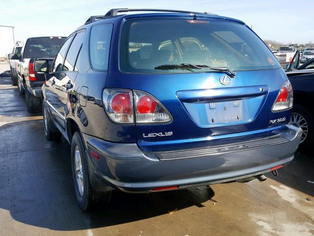 JTJGF10U610110264 - 2001 LEXUS RX 300 BLUE photo 3