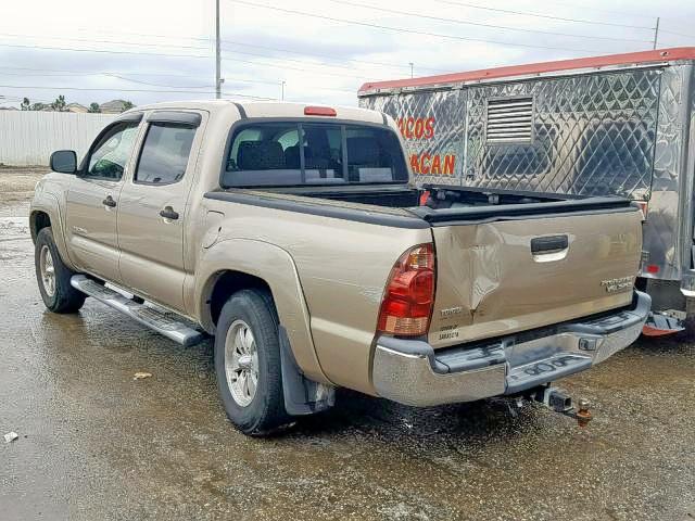 3TMJU62N45M006991 - 2005 TOYOTA TACOMA DOU GOLD photo 3