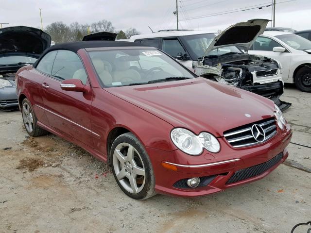 WDBTK72F57T074958 - 2007 MERCEDES-BENZ CLK 550 RED photo 1