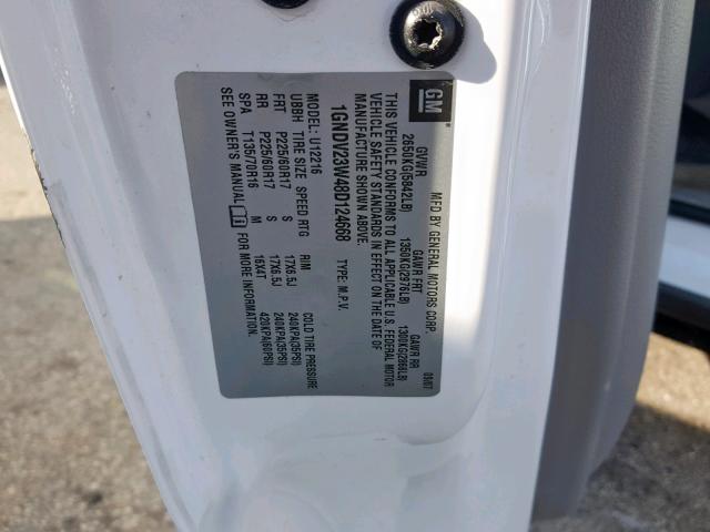 1GNDV23W48D124668 - 2008 CHEVROLET UPLANDER L Ağ foto 10