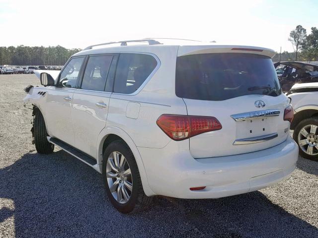 JN8AZ2ND0B9701657 - 2011 INFINITI QX56 WHITE photo 3