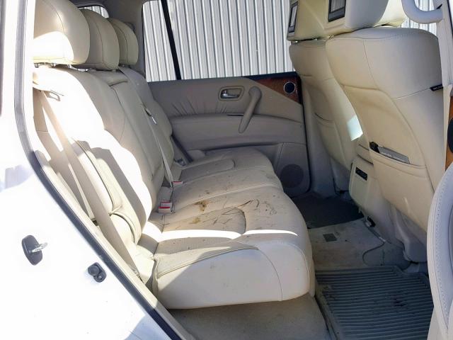 JN8AZ2ND0B9701657 - 2011 INFINITI QX56 WHITE photo 6