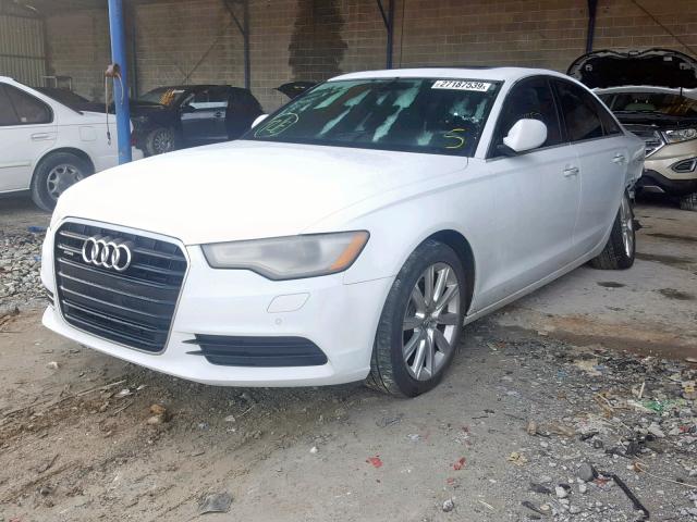 WAUGFAFC4DN006300 - 2013 AUDI A6 PREMIUM WHITE photo 2