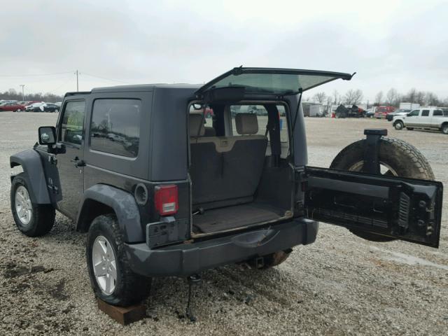 1J4FA24169L755942 - 2009 JEEP WRANGLER X BLACK photo 3