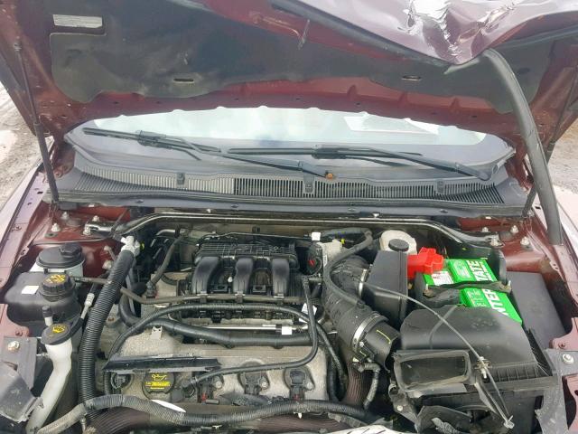 1FAHP2EW0BG101630 - 2011 FORD TAURUS SEL BURGUNDY photo 7