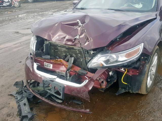 1FAHP2EW0BG101630 - 2011 FORD TAURUS SEL BURGUNDY photo 9