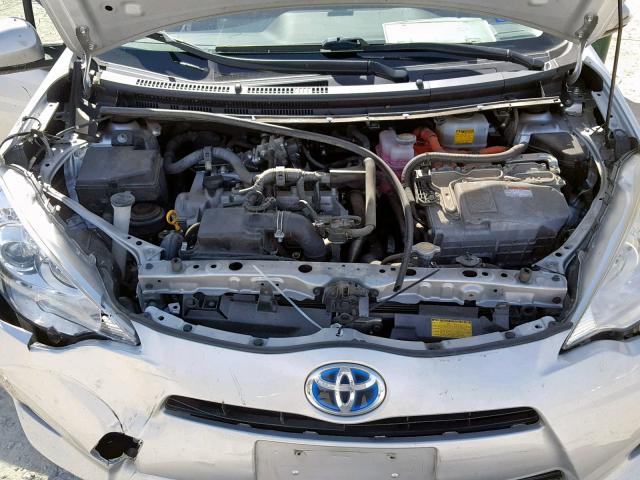 JTDKDTB33C1505874 - 2012 TOYOTA PRIUS C GRAY photo 7