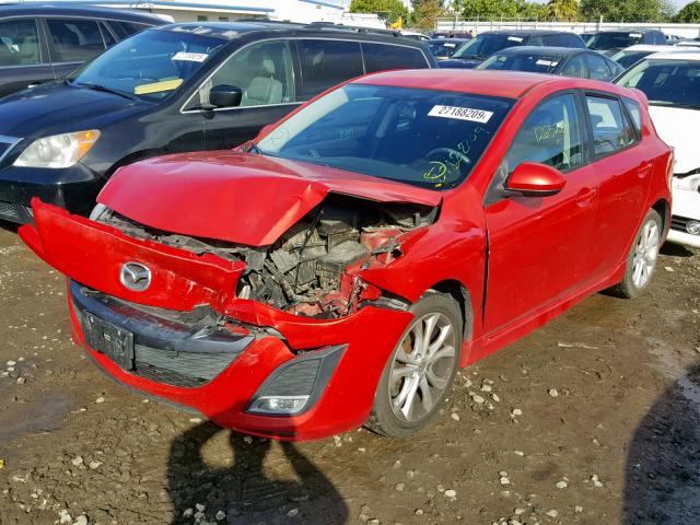 JM1BL1H64A1279804 - 2010 MAZDA 3 S RED photo 2