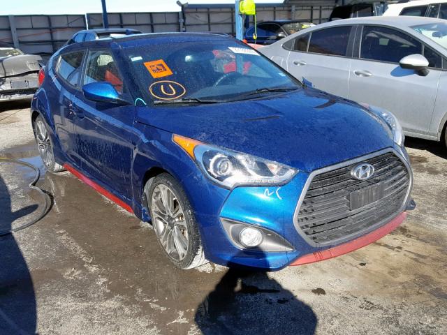 KMHTC6AE5GU288064 - 2016 HYUNDAI VELOSTER T BLUE photo 1