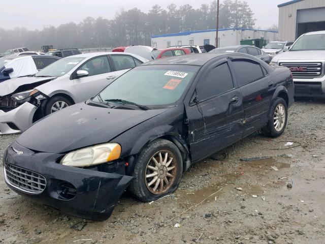 1C3EL46X82N216231 - 2002 CHRYSLER SEBRING LX BLACK photo 2