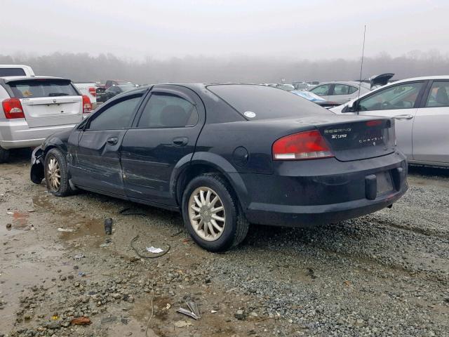 1C3EL46X82N216231 - 2002 CHRYSLER SEBRING LX BLACK photo 3