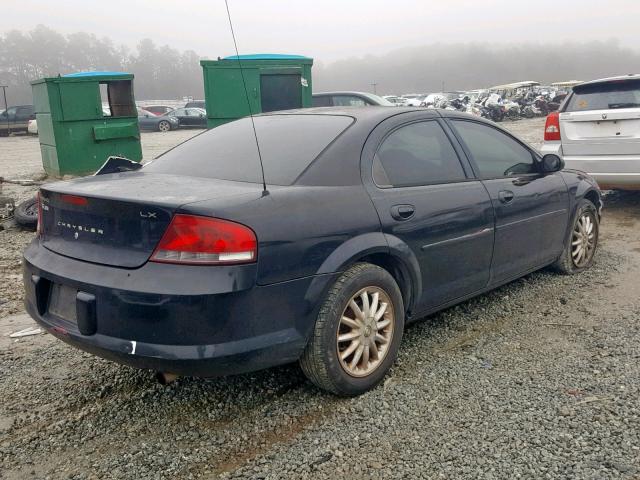 1C3EL46X82N216231 - 2002 CHRYSLER SEBRING LX BLACK photo 4