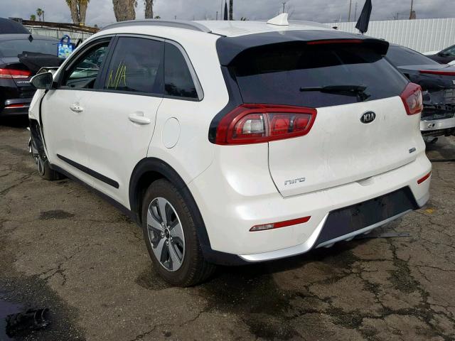 KNDCB3LC5H5052219 - 2017 KIA NIRO FE WHITE photo 3