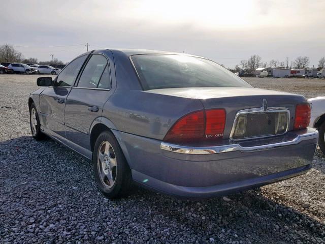 1LNHM87A8YY775675 - 2000 LINCOLN LS BLUE photo 3