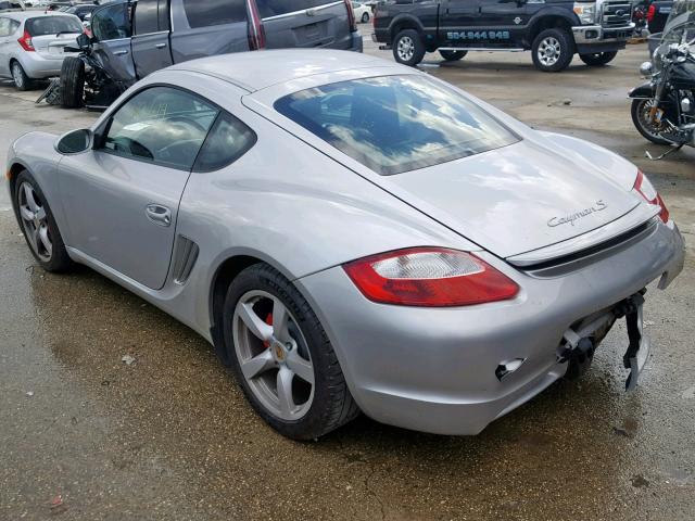 WP0AB29857U781779 - 2007 PORSCHE CAYMAN S SILVER photo 3