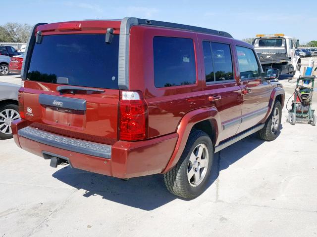 1J8HG48K29C507837 - 2009 JEEP COMMANDER MAROON photo 4