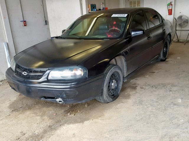 2G1WF55K549244683 - 2004 CHEVROLET IMPALA BLACK photo 2