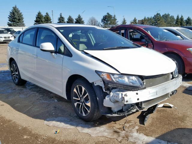 19XFB2F94DE061385 - 2013 HONDA CIVIC EXL WHITE photo 1