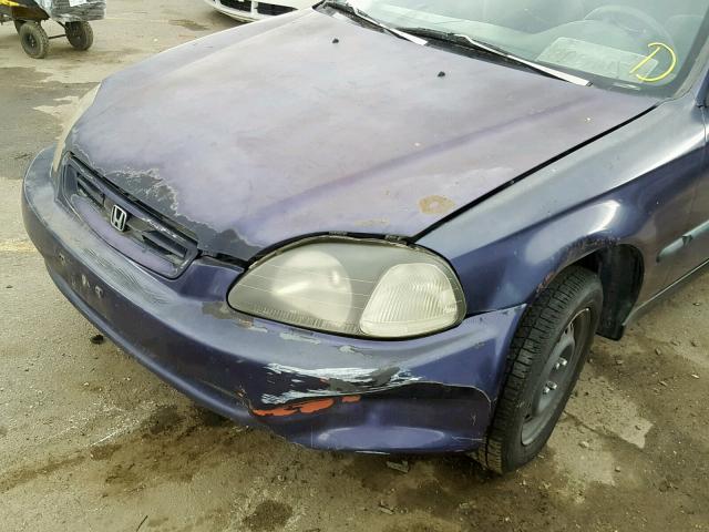 2HGEJ6428WH114478 - 1998 HONDA CIVIC CX PURPLE photo 10