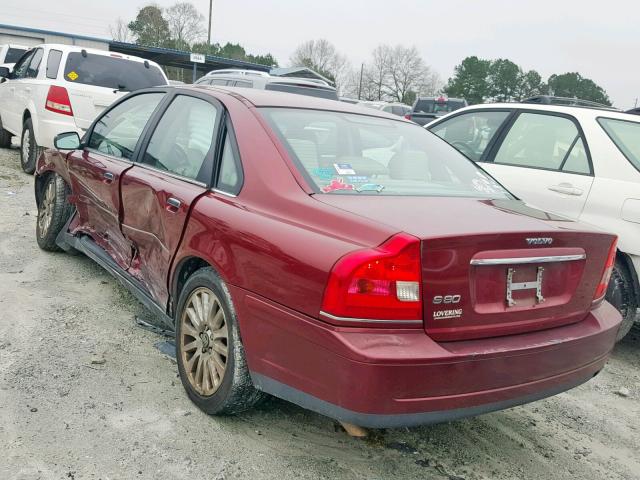 YV1TS592661432856 - 2006 VOLVO S80 2.5T RED photo 3