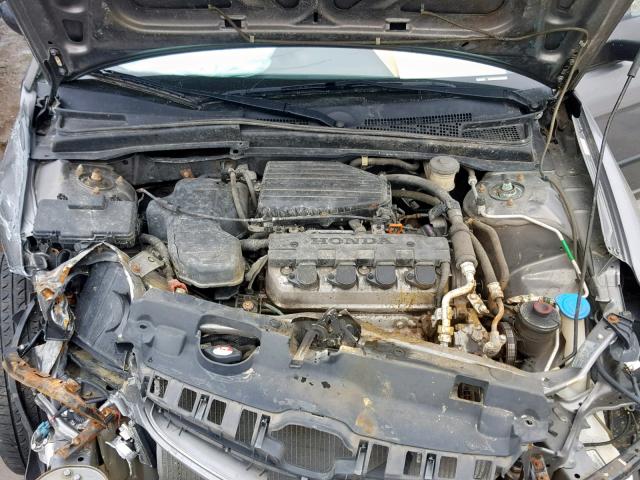 1HGES16425L003053 - 2005 HONDA CIVIC DX GRAY photo 7