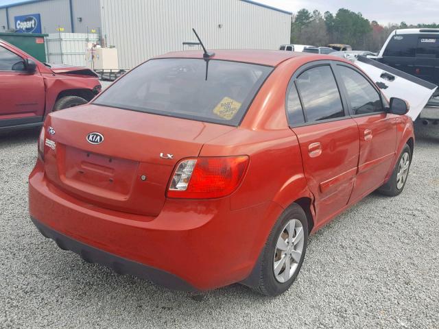 KNADH4A35B6960504 - 2011 KIA RIO BASE RED photo 4