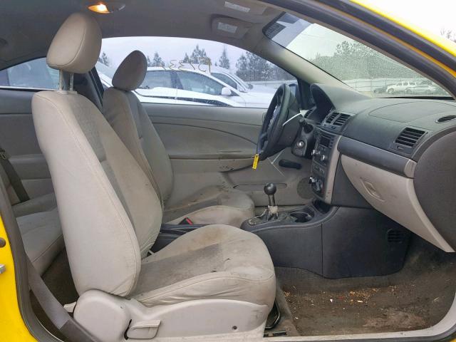 1G1AK18F767649316 - 2006 CHEVROLET COBALT LS YELLOW photo 5