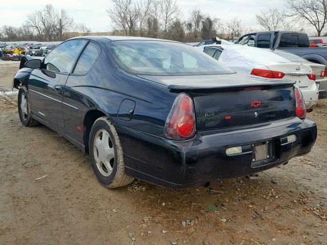 2G1WX12K349315664 - 2004 CHEVROLET MONTE CARL BLACK photo 3