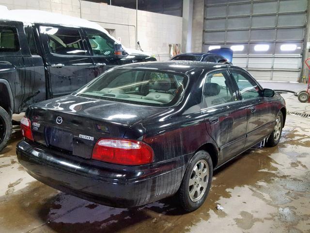 1YVGF22C515244712 - 2001 MAZDA 626 ES BLACK photo 4