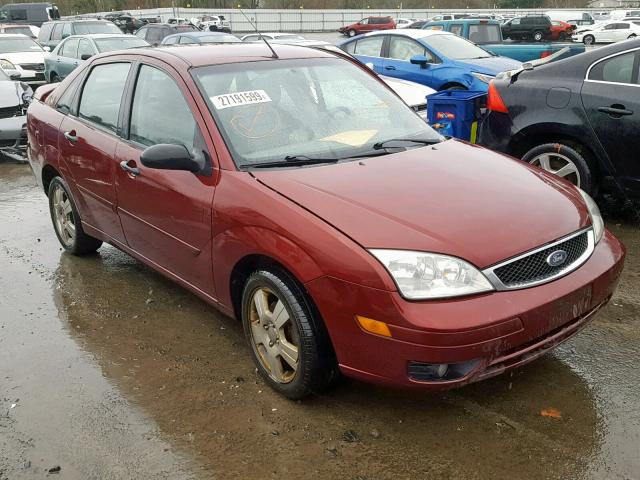 1FAHP34N27W139842 - 2007 FORD FOCUS ZX4 MAROON photo 1