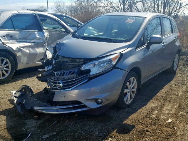 3N1CE2CPXEL399869 - 2014 NISSAN VERSA NOTE GRAY photo 2